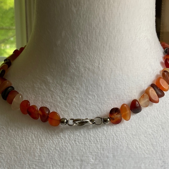 Handmade Carnelian Necklace 17” - Picture 2 of 3